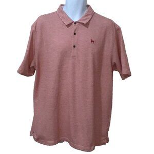 The Black Dog Polo Shirt Mens Sz XL Red White Stripe Regatta Polo Embroidery Dog